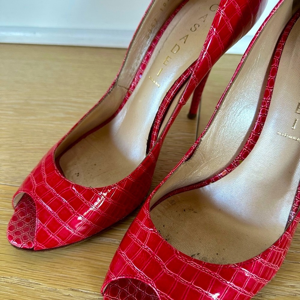 Python Heels Casadei Red Size 9 - image 6